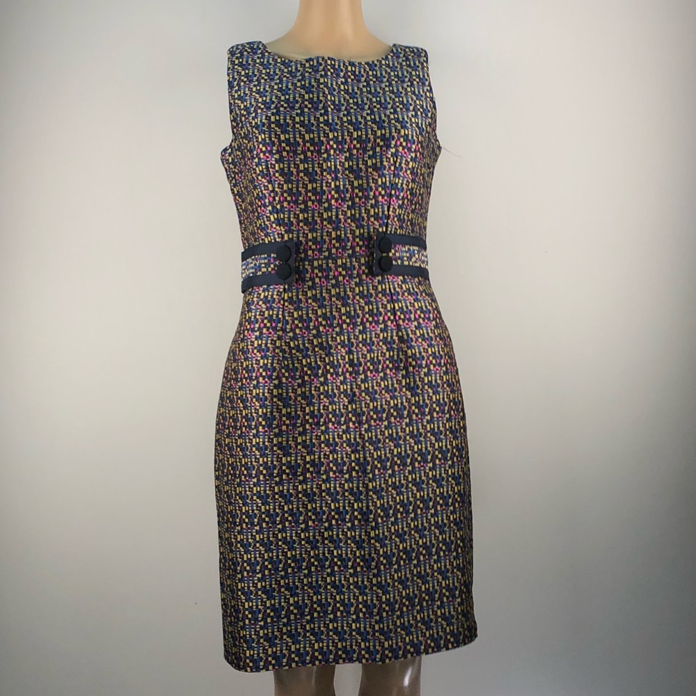 Darling lorraine dress yellow/blue/black